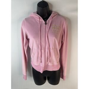 Victoria’s Secret Pink 80-86 Full Zip Hoodie Size Small 2006 Y2K Phi Beta Pink